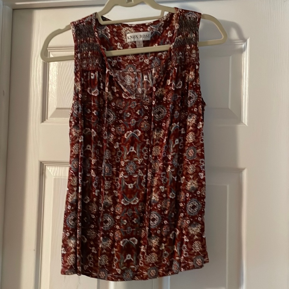 Knox Rose sleeveless shirt.